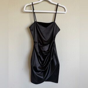 Windsor Black Satin Dress
